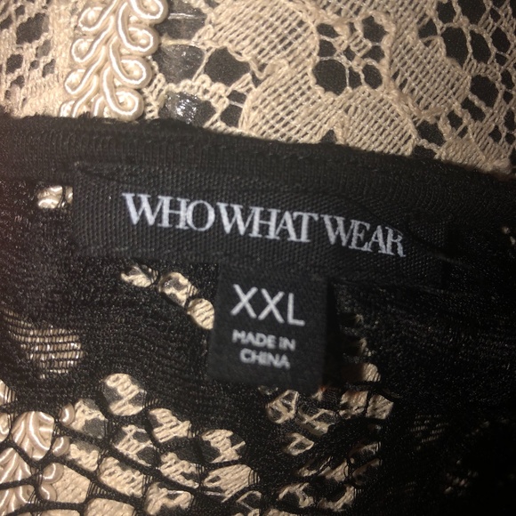 WHO WHAT WHERE Black Lace Tank Top XXL - Picture 5 of 5